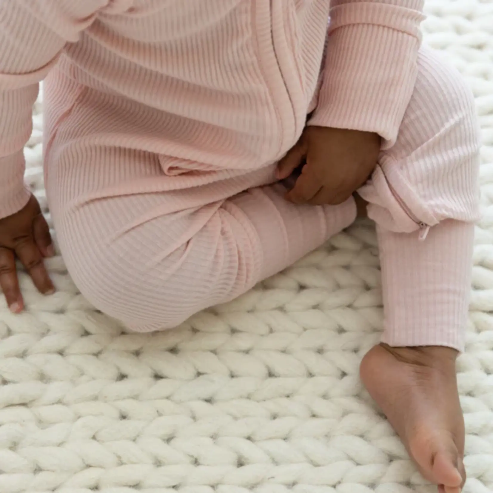 Bella Tunno Zip Fit & Beanie Set 0-3M Blush