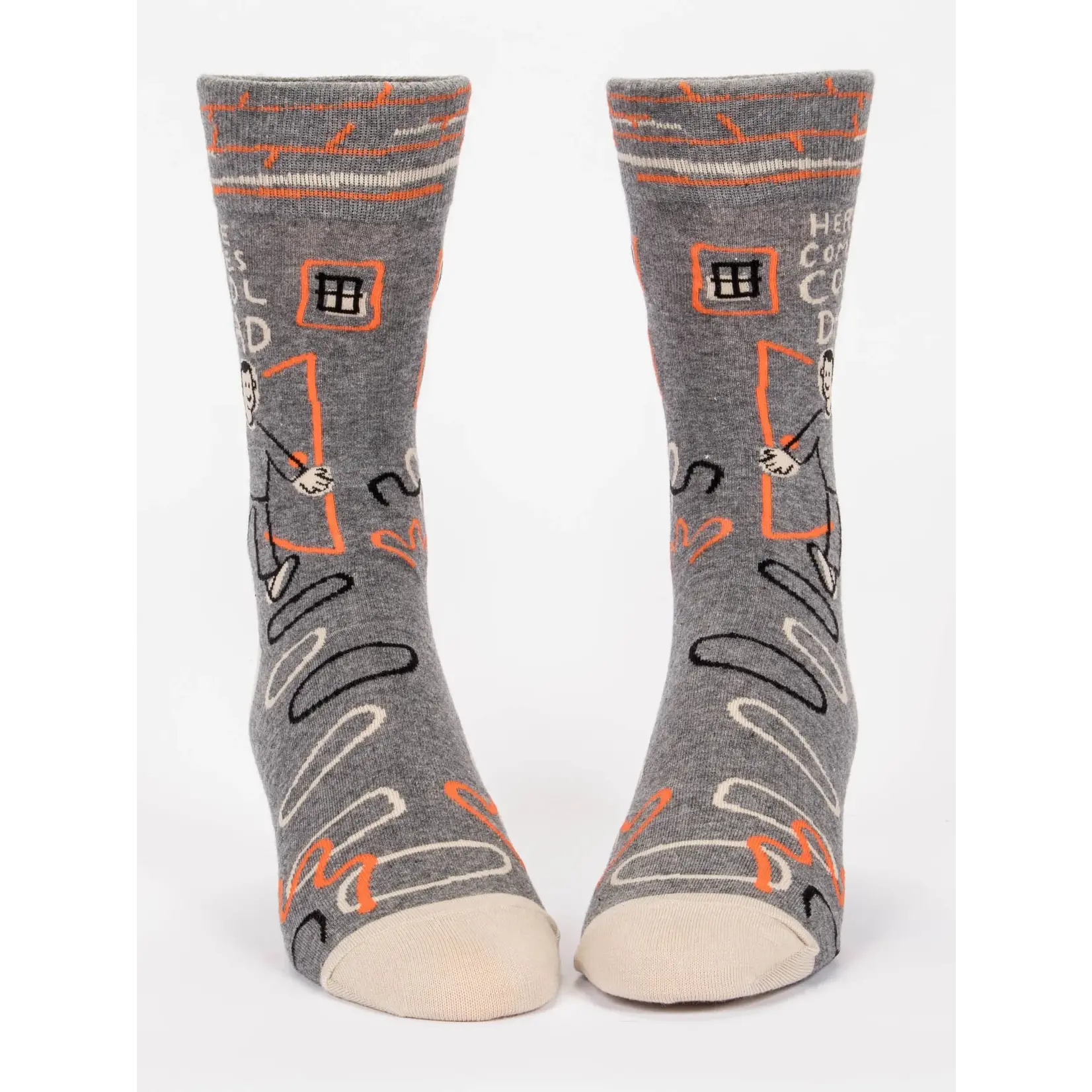 Blue Q Men's Socks Here Comes Cool Dad
