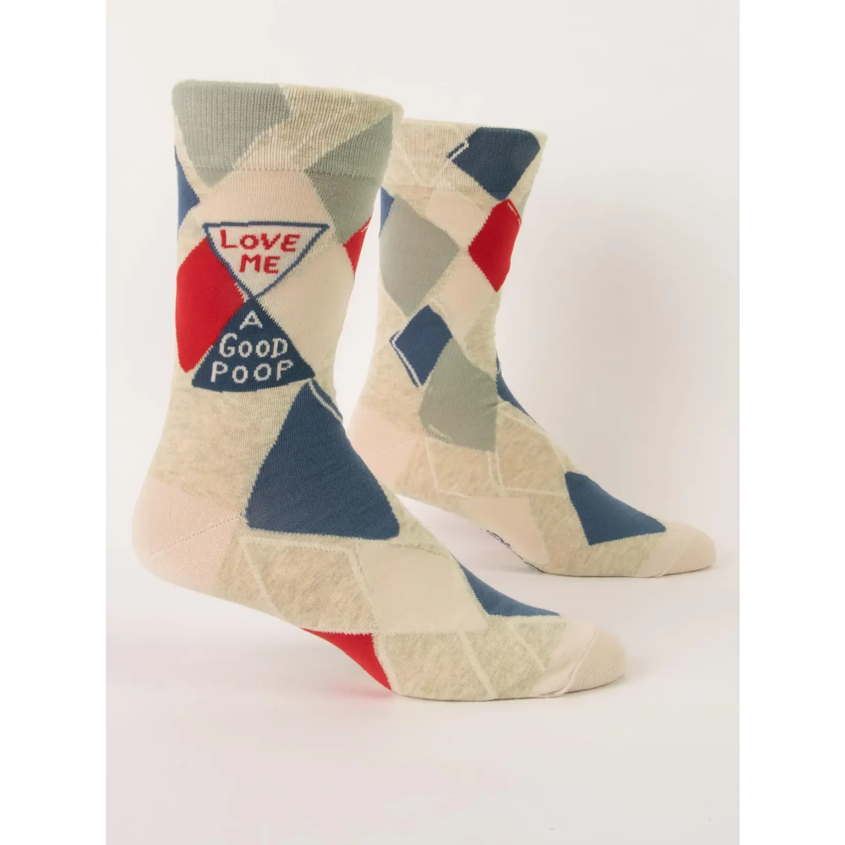 Blue Q Men's Socks Love Me a Good Poop