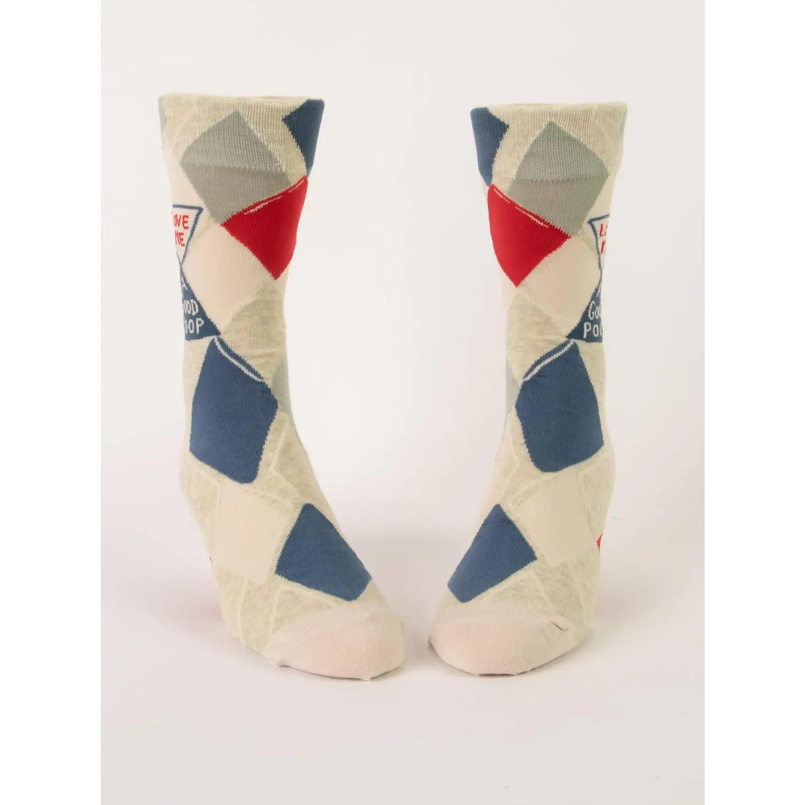 Blue Q Men's Socks Love Me a Good Poop