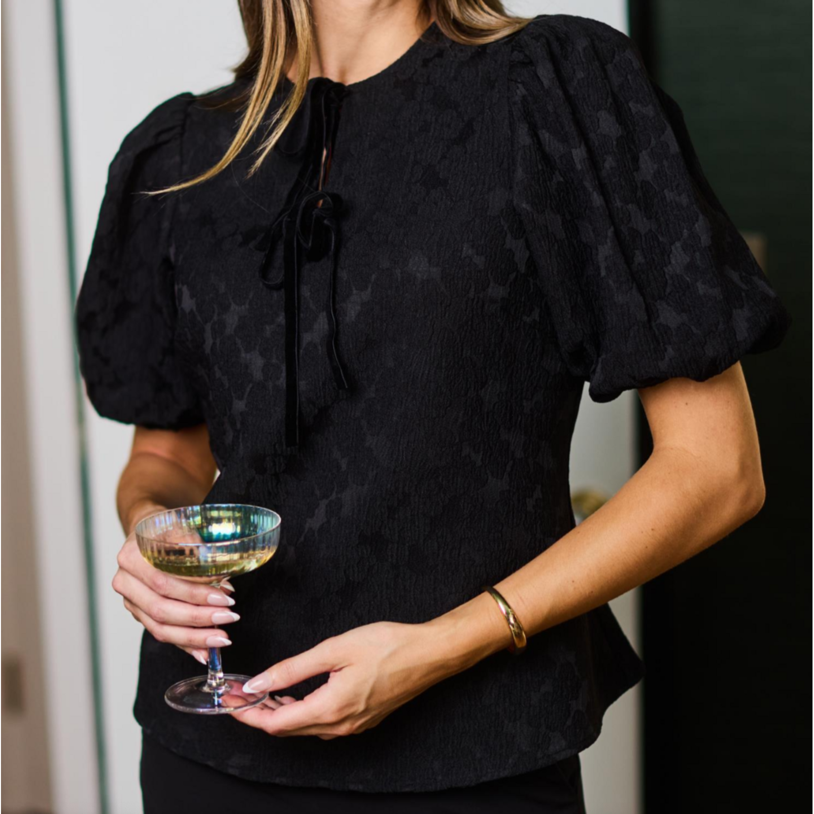 Mary Square Ren Jet Black Top