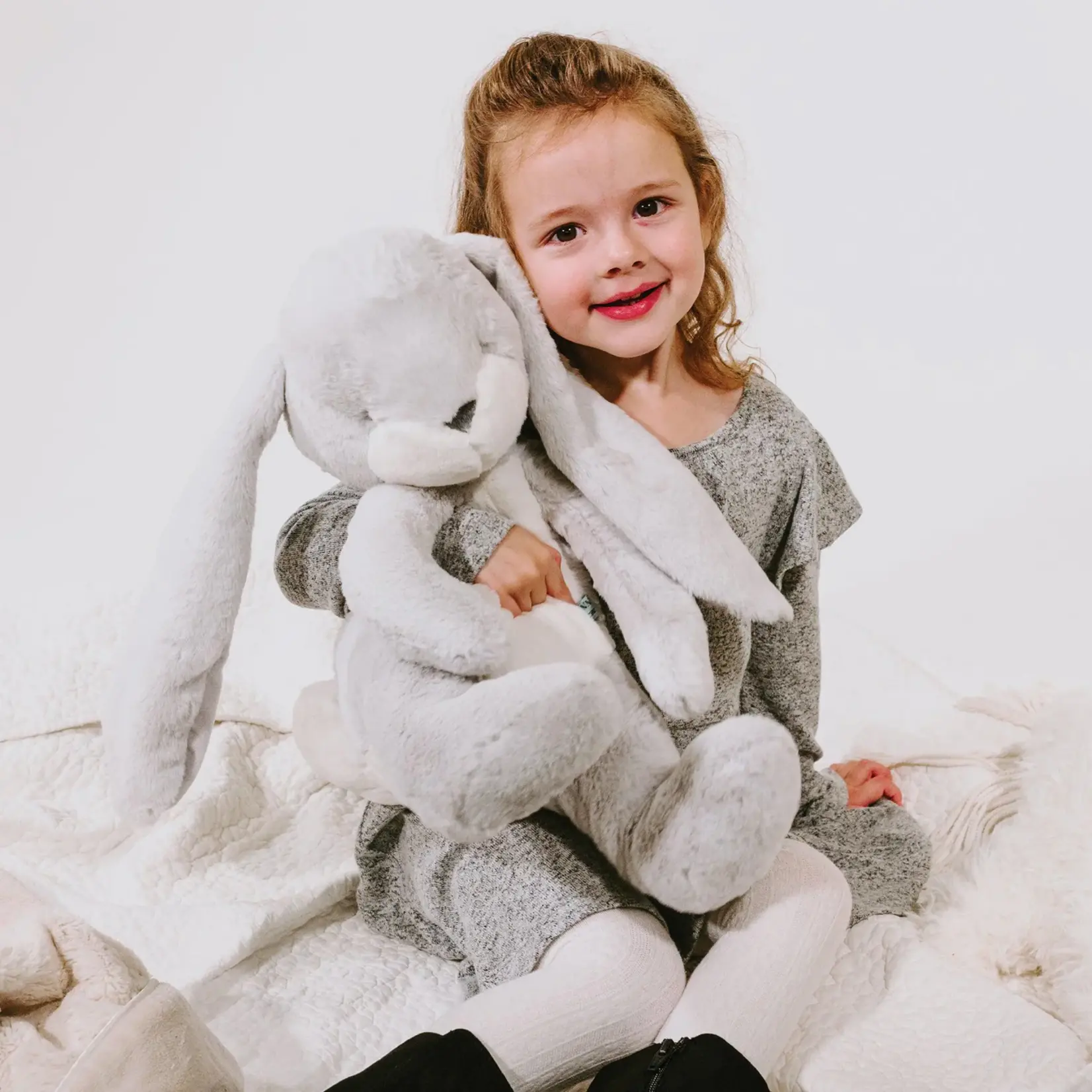 Bunnies By The Bay Big Nibble Bunny Gray 20"