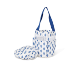 Two's Company Petal Party Shower Caddy and Shower Cap Set