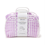 Two's Company Spa Time Headband and Snap Closure Wrap Towel Set in Matching Terry Cloth