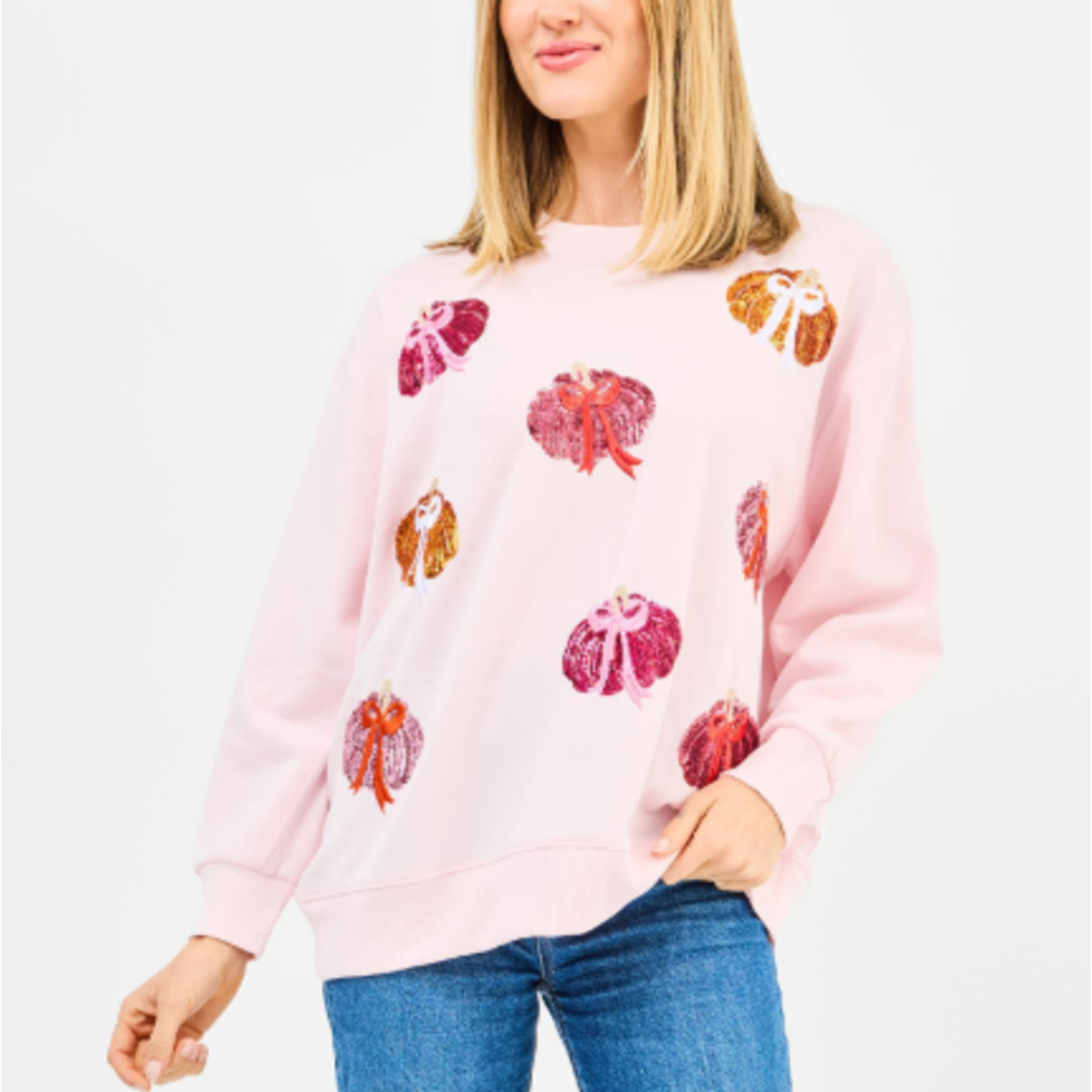 Mary Square Sarah Pumpkin Bows Sweatshirt