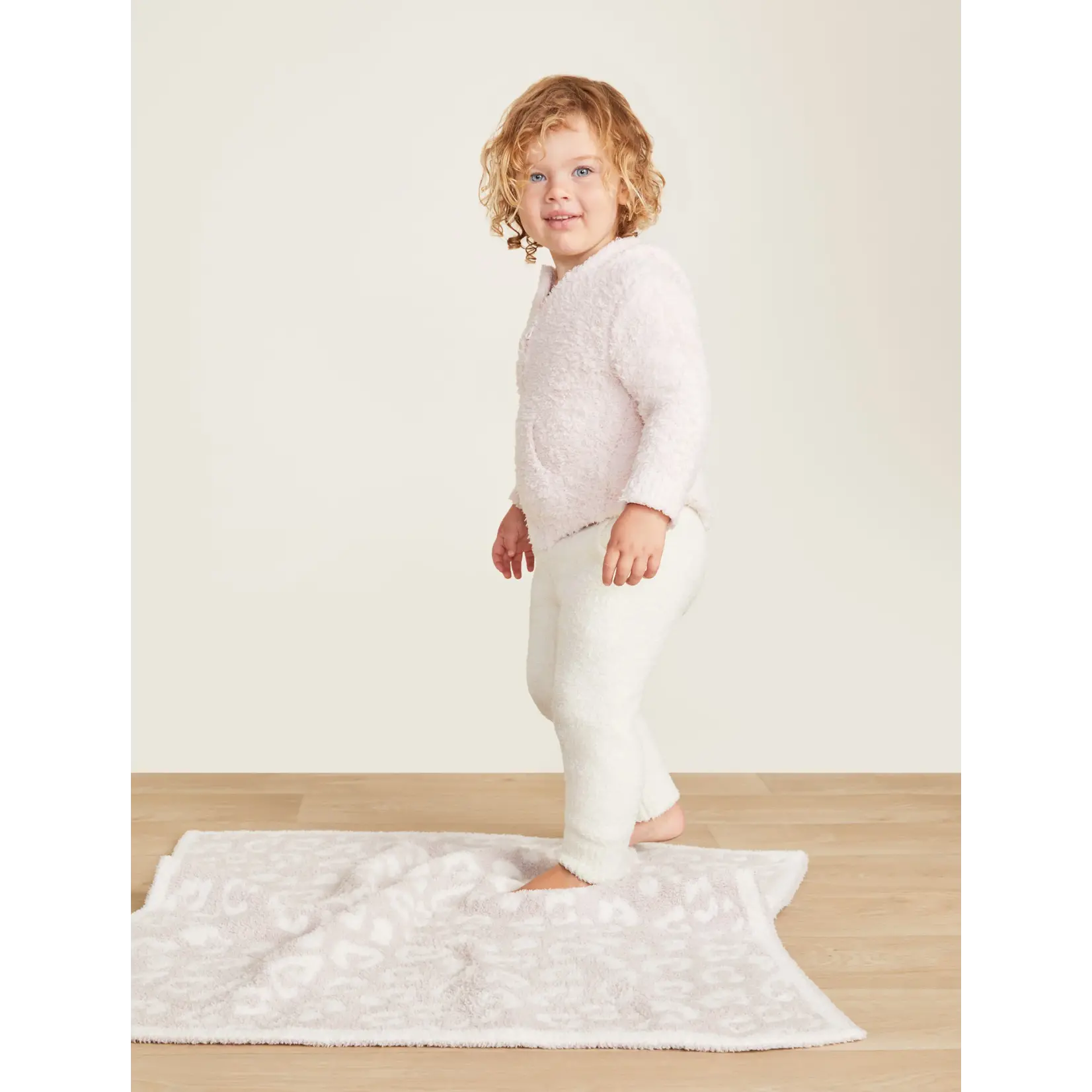Barefoot Dreams CC BITW Baby Blanket Dusty Rose/Cream