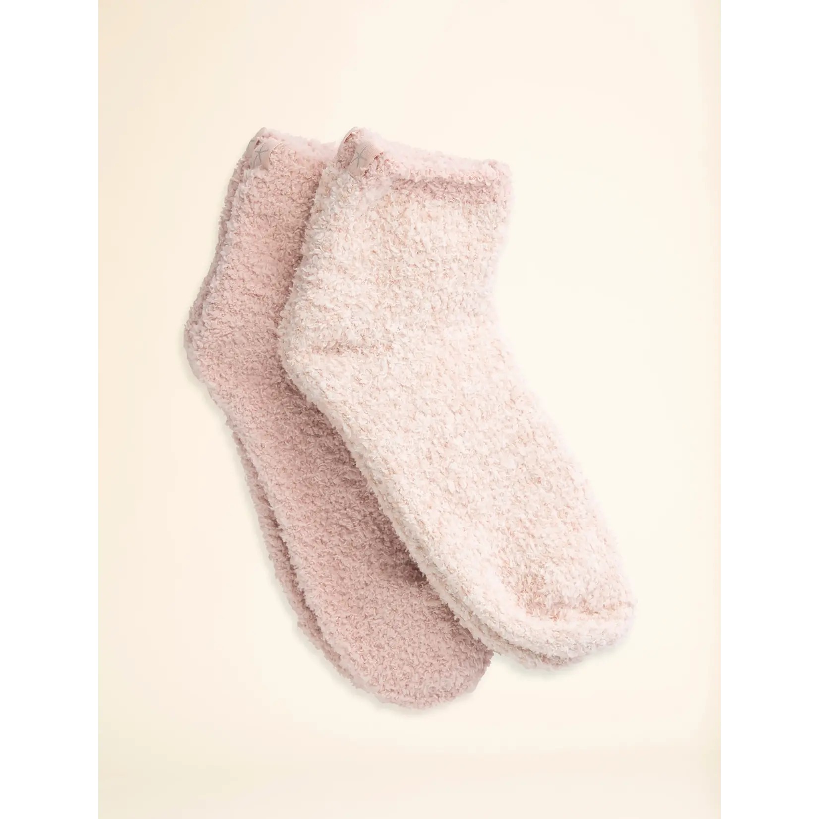 Barefoot Dreams CozyChic® 2 Pair Tennis Sock Set Dusty Rose Multi