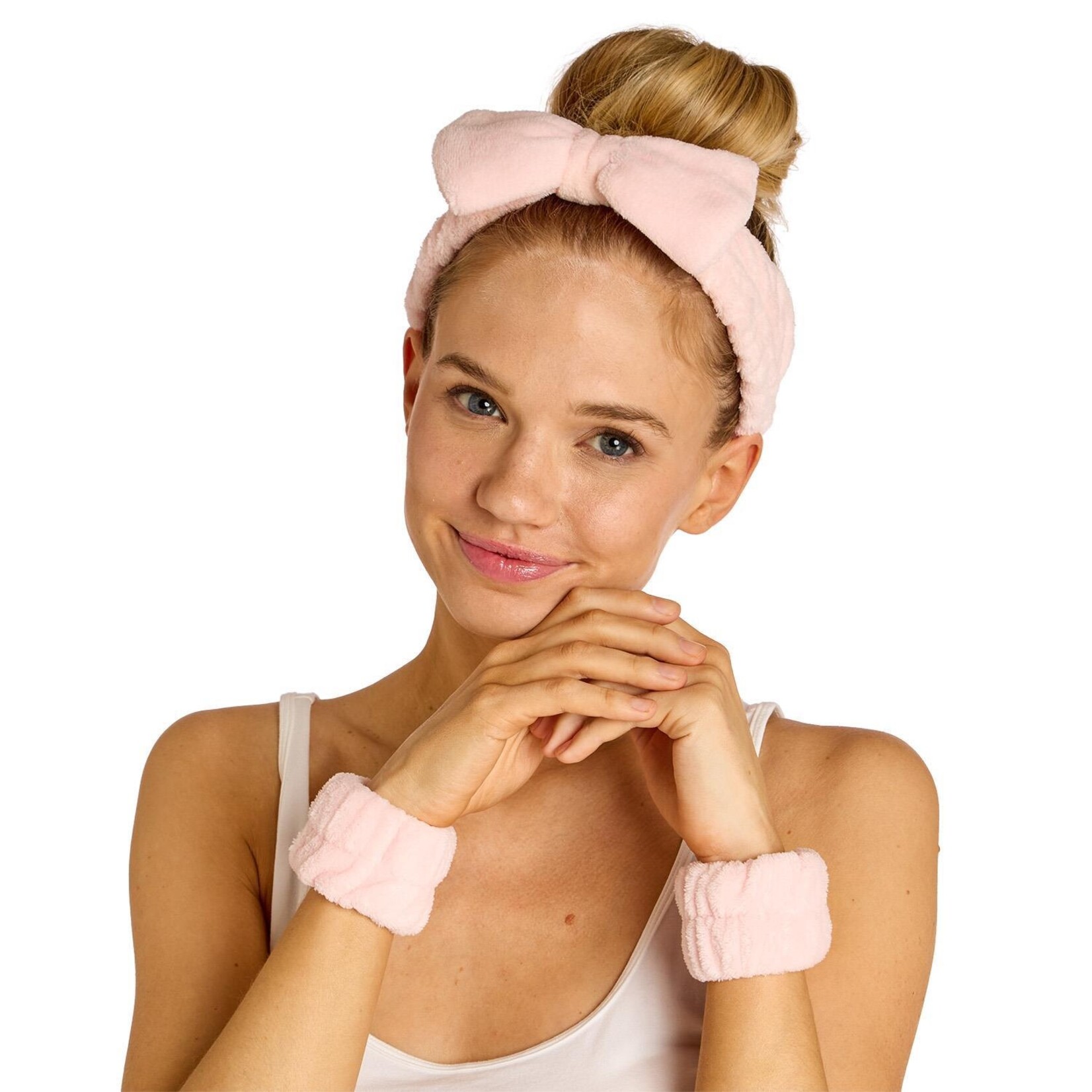 Two's Company Head to Glow Spa Headband and Wristband Set
