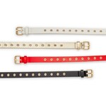 Two's Company Glam Grommet Vegan Leather Belts with Grommets