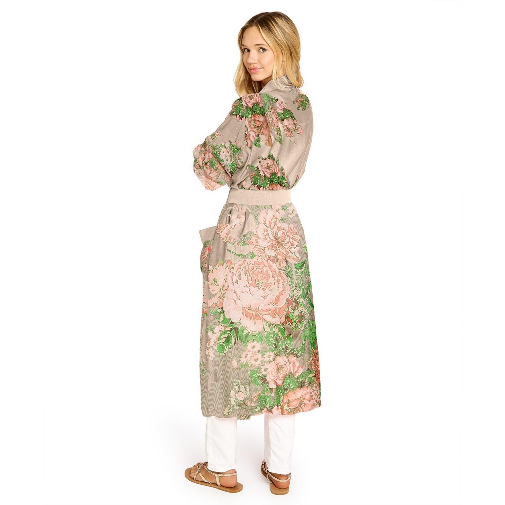 Two's Company Neon Rose Beige Robe