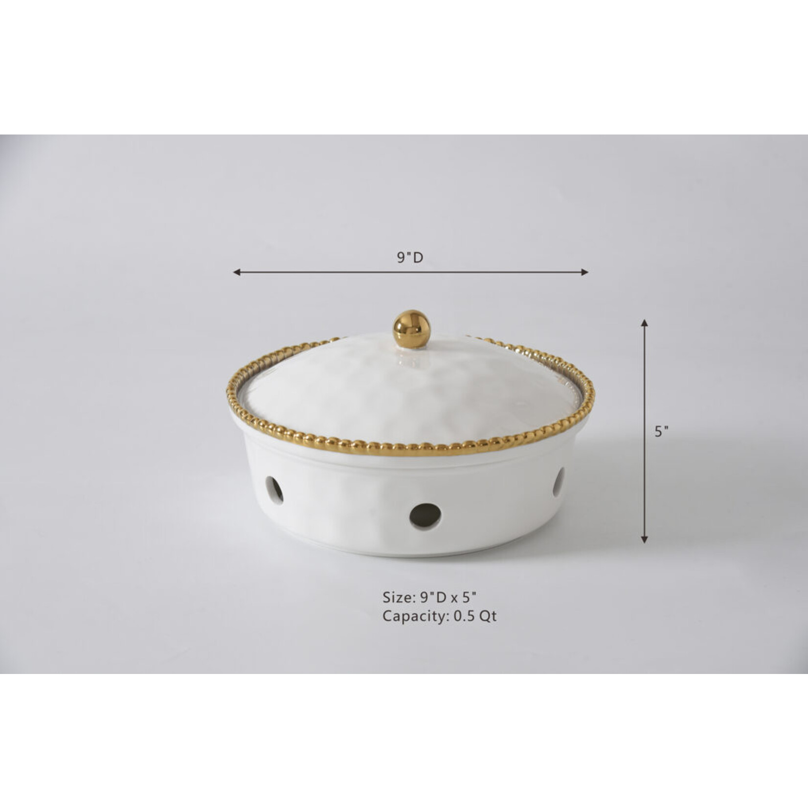 Pampa Bay Golden Salerno Small Round Chafing Dish