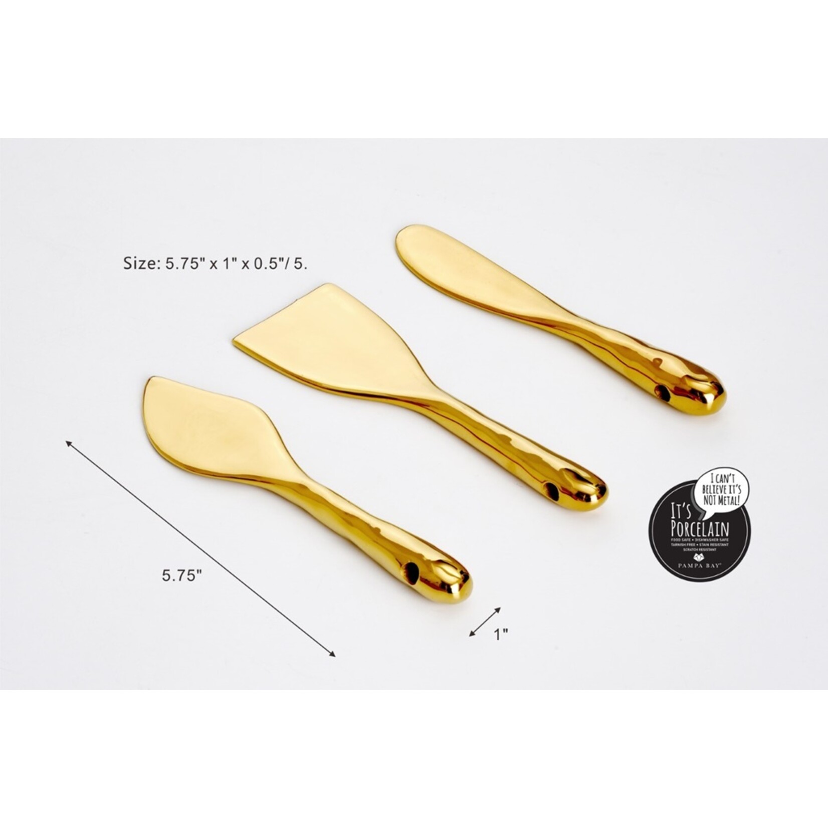 Pampa Bay Madera Set of 3 Cheese Knives