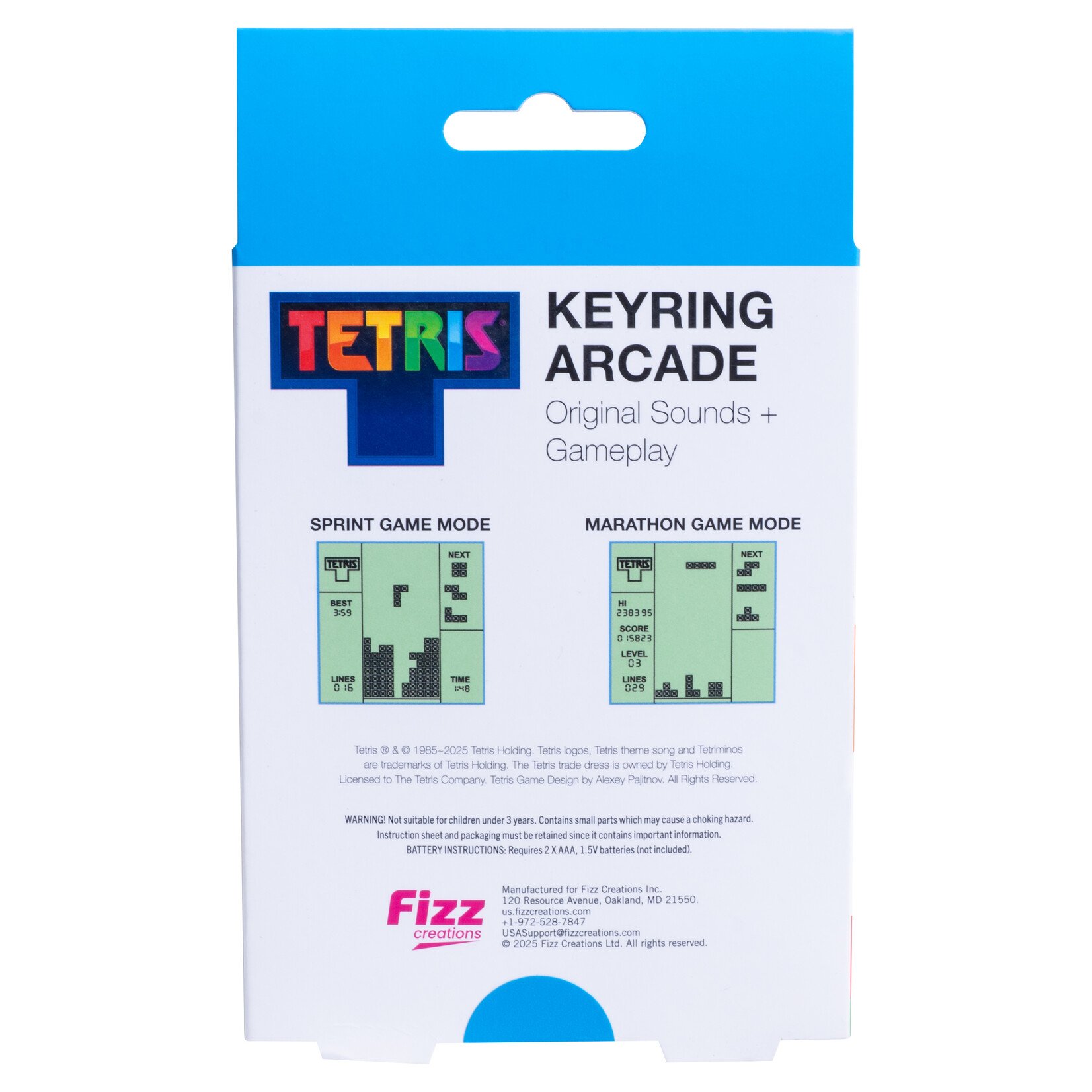 Fizz Creations Tetris Keyring Arcade