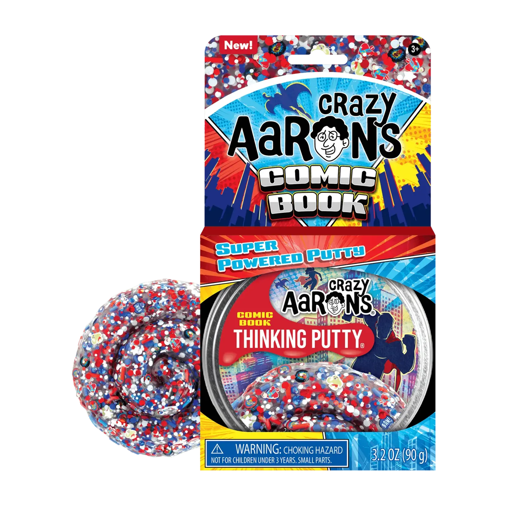 Crazy Aarons Full Size 4" Thinking Putty Tin Comic Book