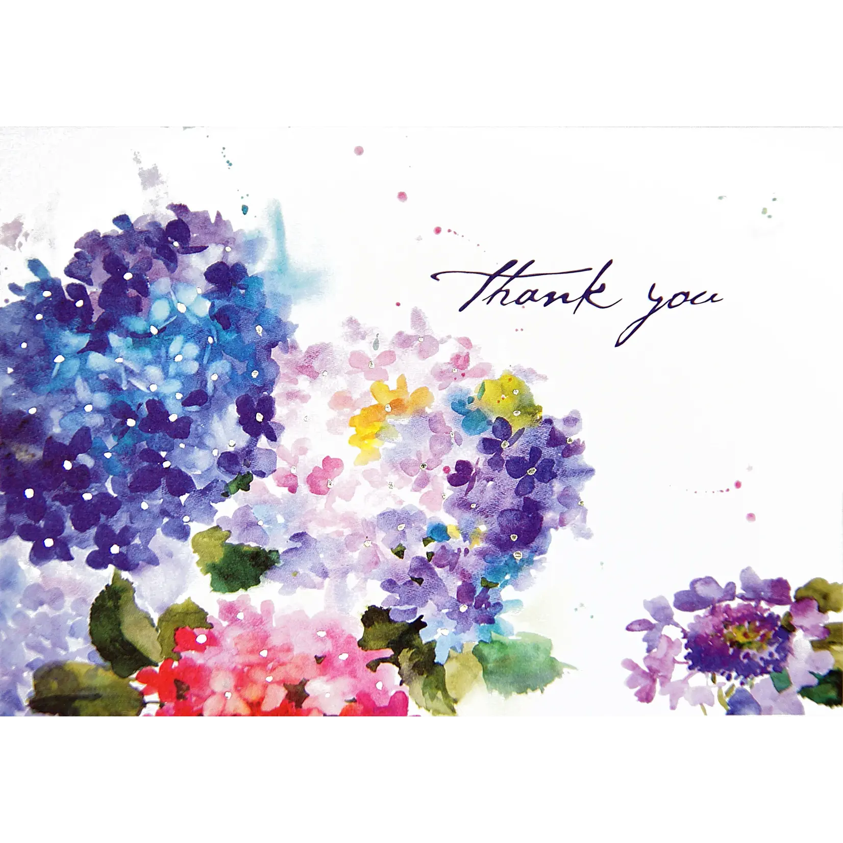 Peter Pauper Press Thank You Notes Hydrangeas