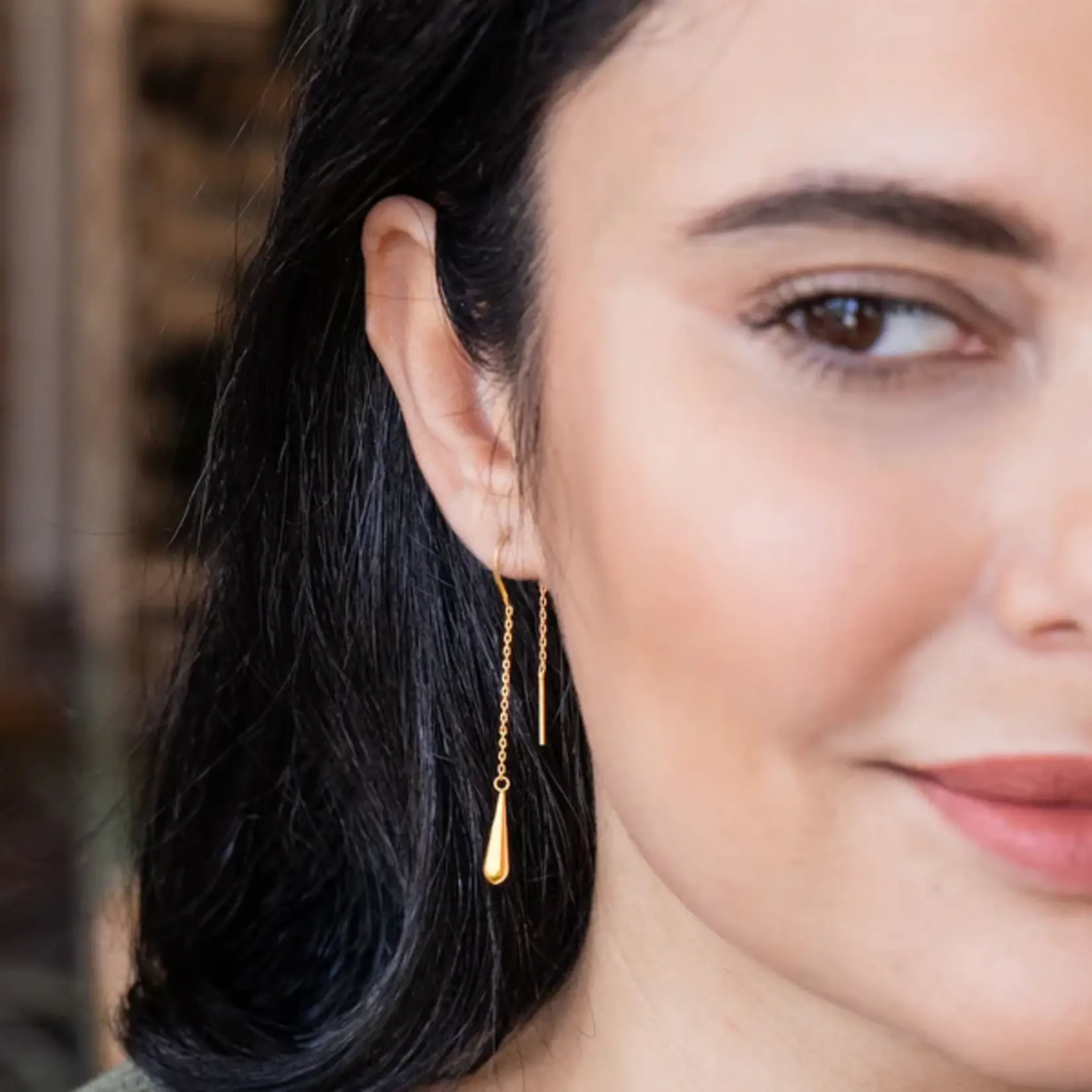 Scout Jewerly Refined Earring Collection - Teardrop Threader/G