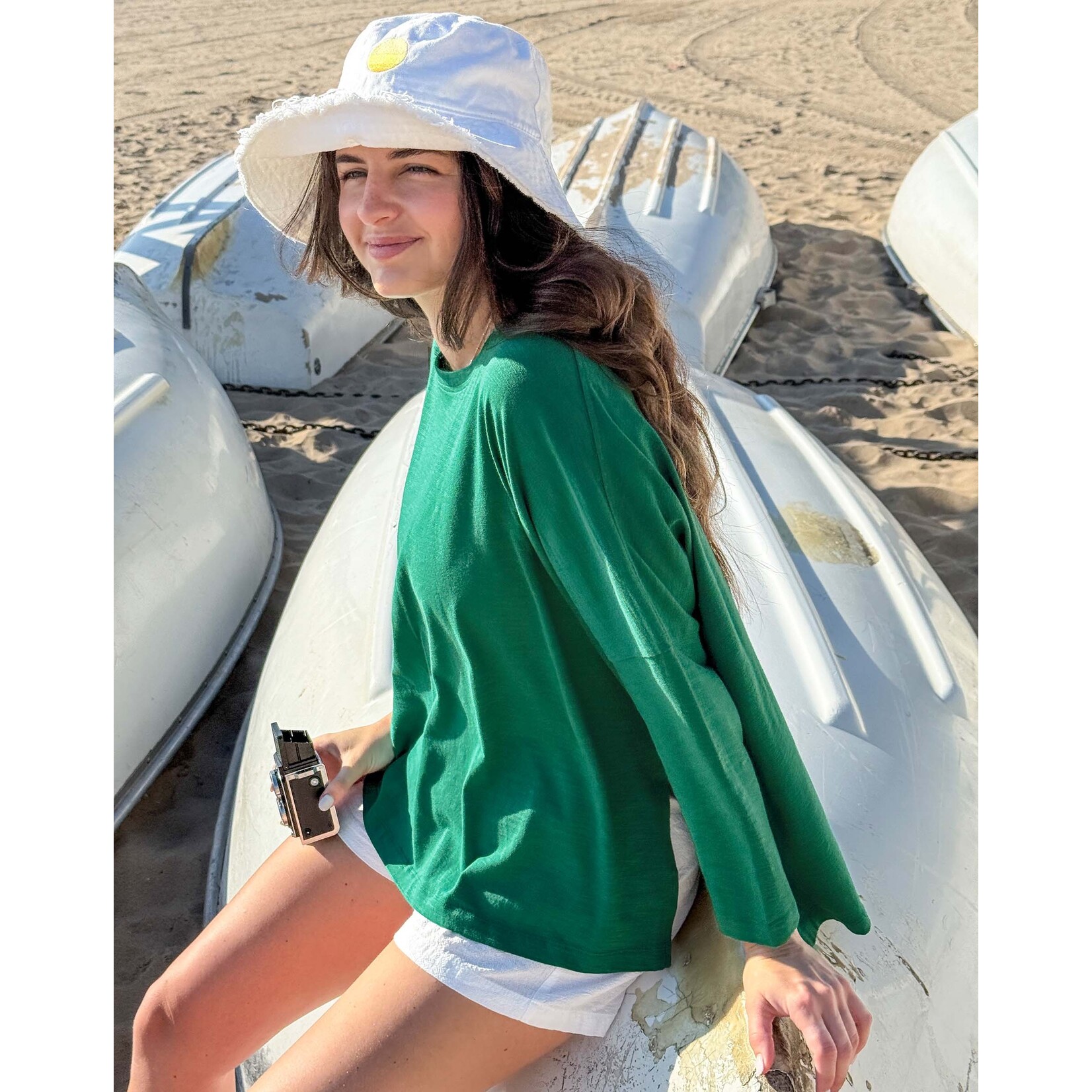 Mersea Catalina Slub Tee Grove Green O/S