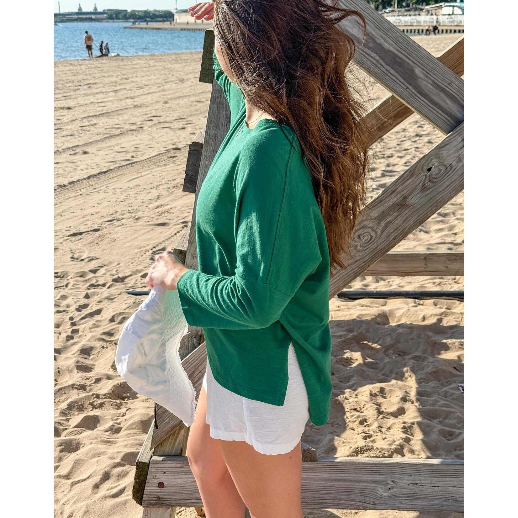 Mersea Catalina Slub Tee Grove Green O/S