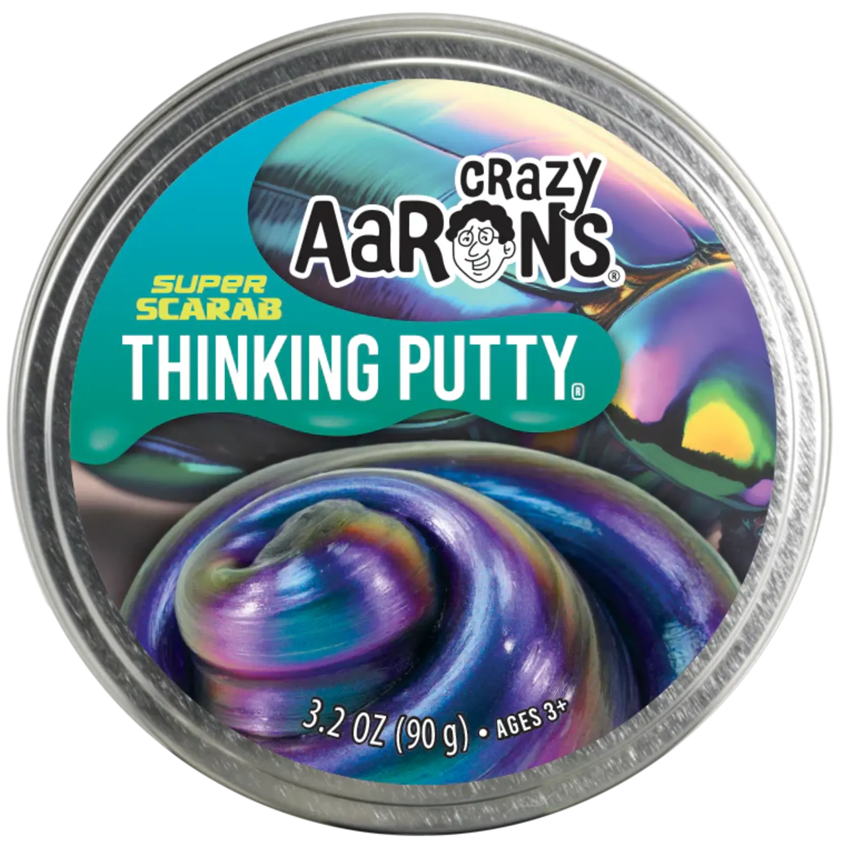 Crazy Aarons Full Size 4" Thinking Putty Tin Super Scarab Illusion