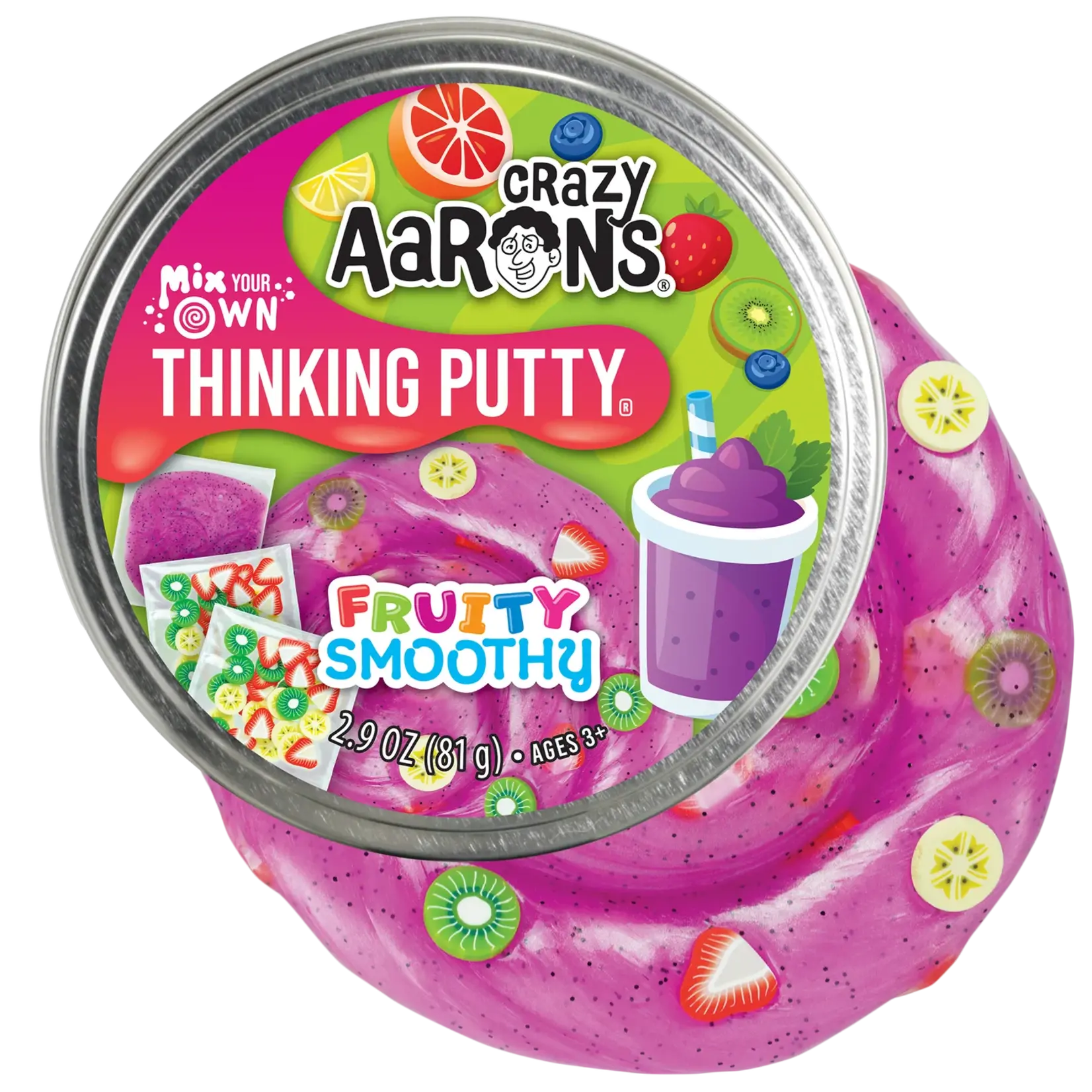 Crazy Aarons Mix It Full Size 4" Thinking Putty Fruity Smoothy