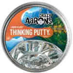 Crazy Aarons Full Size 4" Thinking Putty Tin Crystal Clear Liquid Glass