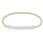 enewton Classic Gold Beaded Bliss 2.5mm Bead Bracelet-5mm Pearl