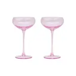Here's How The Lou Coupe Glass SET OF 2 IN LILAC