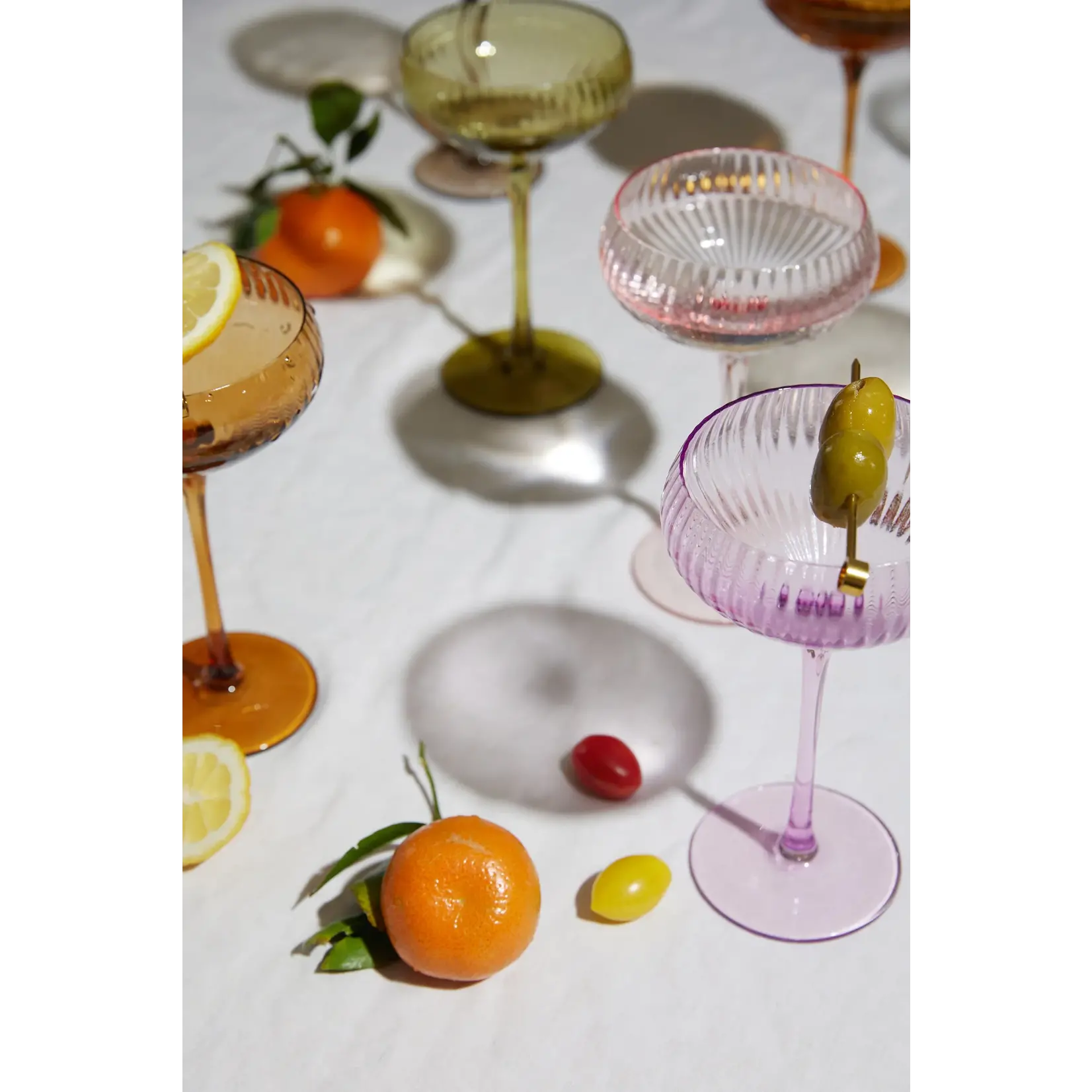Here's How The Lou Coupe Glass SET OF 2 IN LILAC