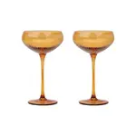 Here's How The Lou Coupe Glass SET OF 2 IN AMBER