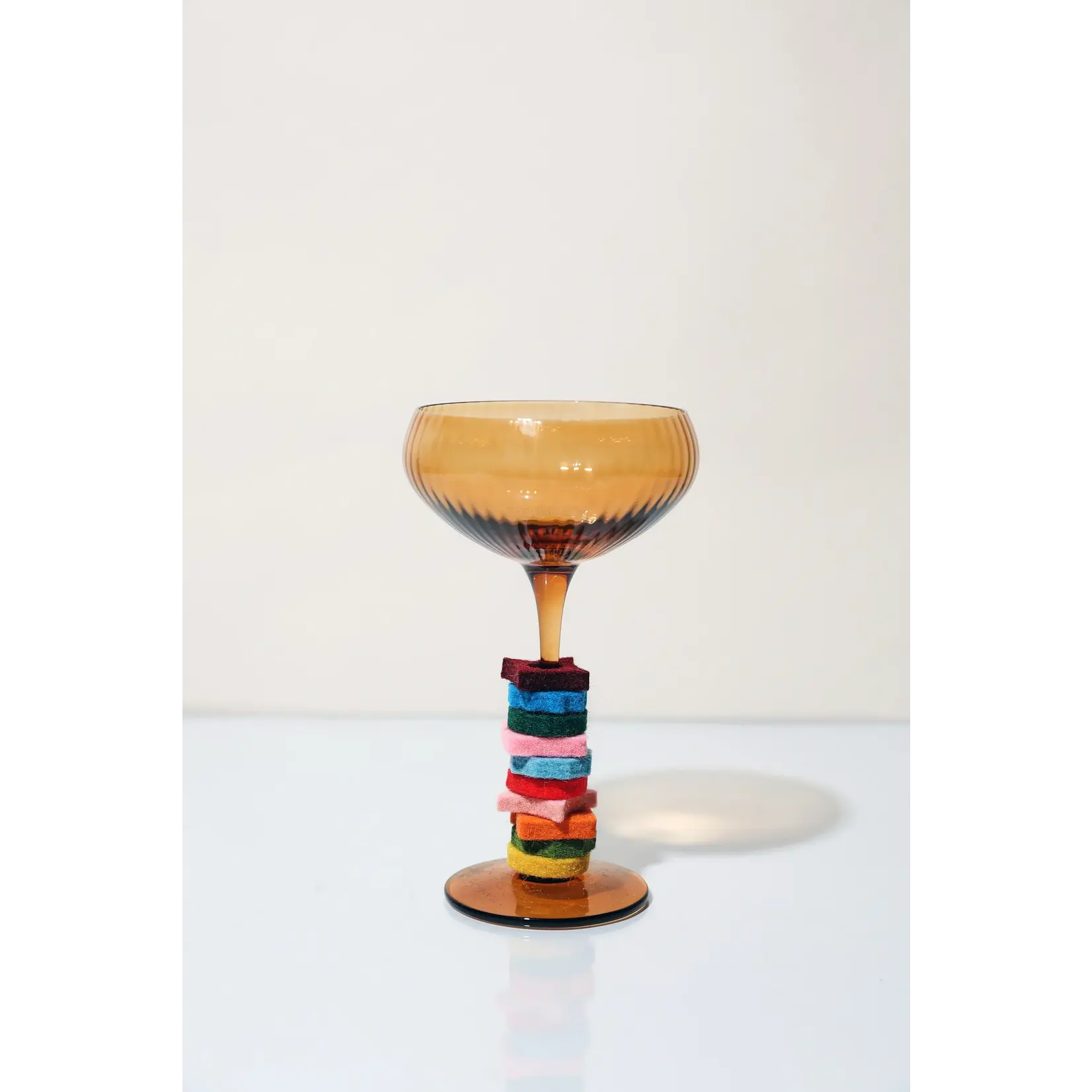 Here's How The Lou Coupe Glass SET OF 2 IN AMBER