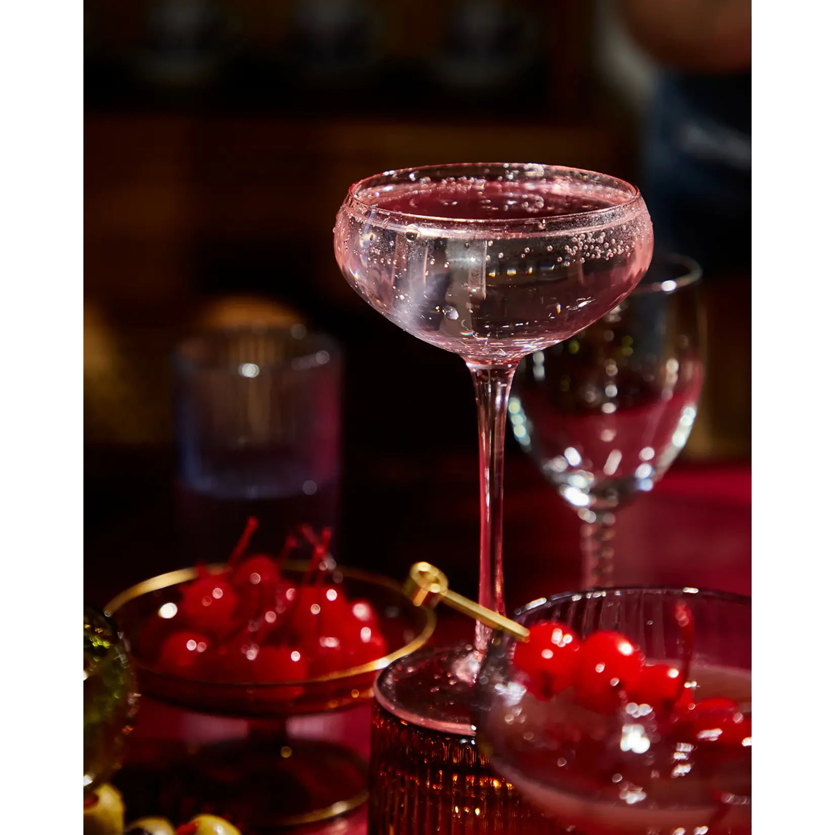 Here's How The Romy Wine Glasses SET OF 2 IN BLUSH
