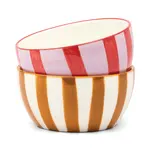 Here's How The Bella Dipping Bowls SET OF 2 IN LILAC & RUST + OCHRE