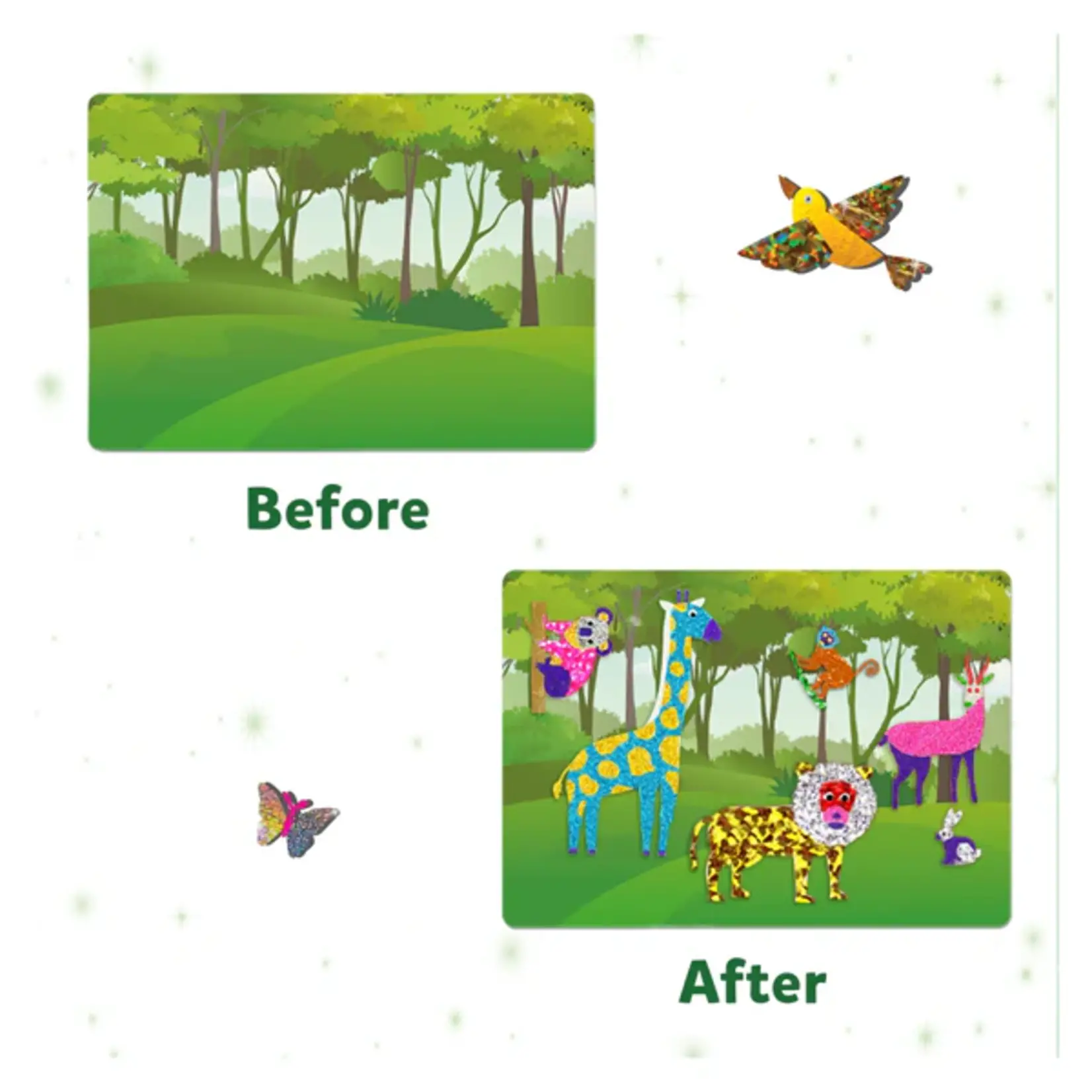 Skillmatics Foil Fun No Mess Art Kit: World of Animals