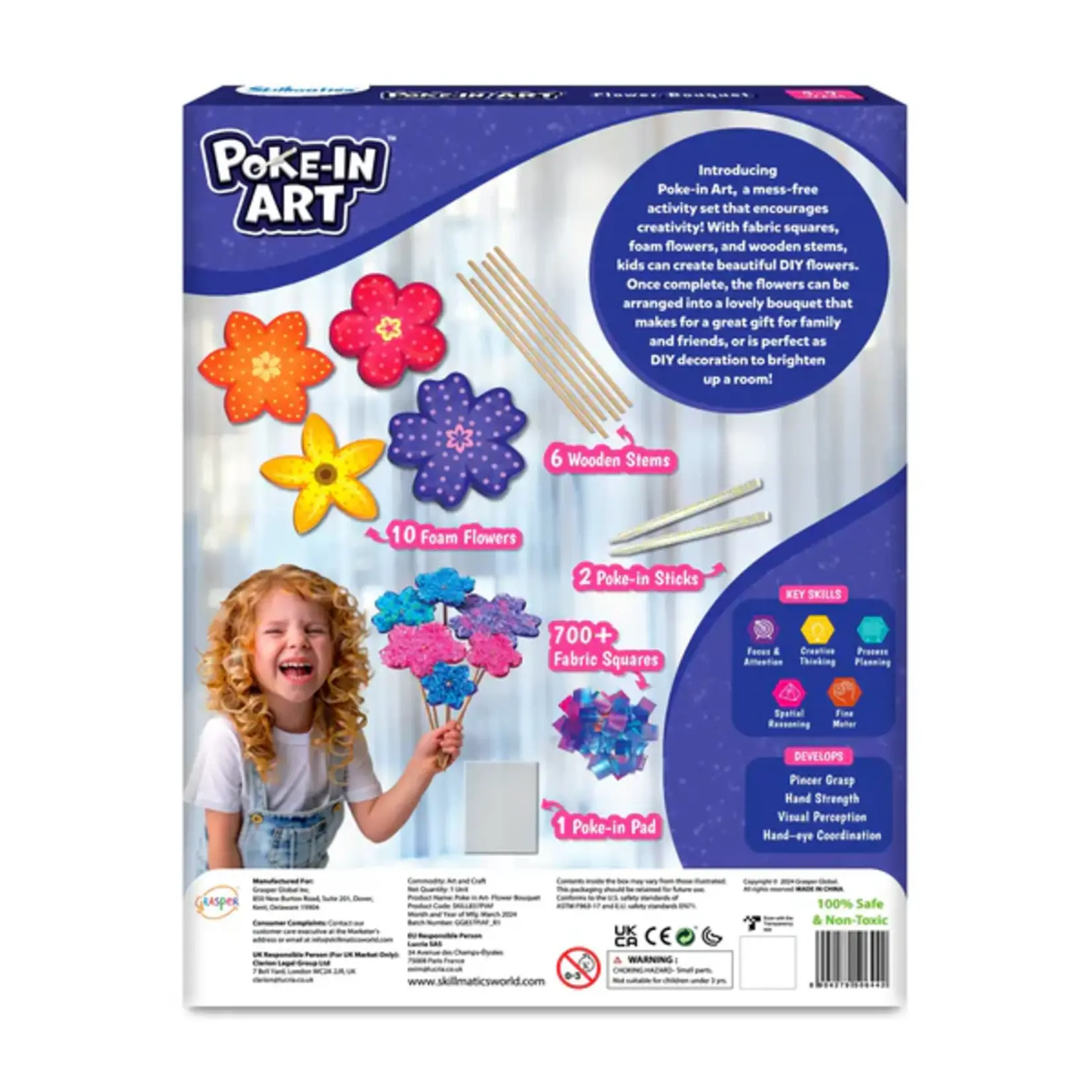 Skillmatics Poke In Art No Mess Art Kit: Flower Bouquet