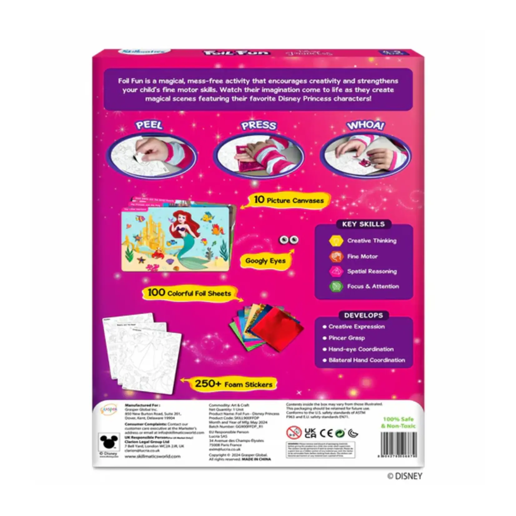 Skillmatics Foil Fun No Mess Art Kit: Disney Princess
