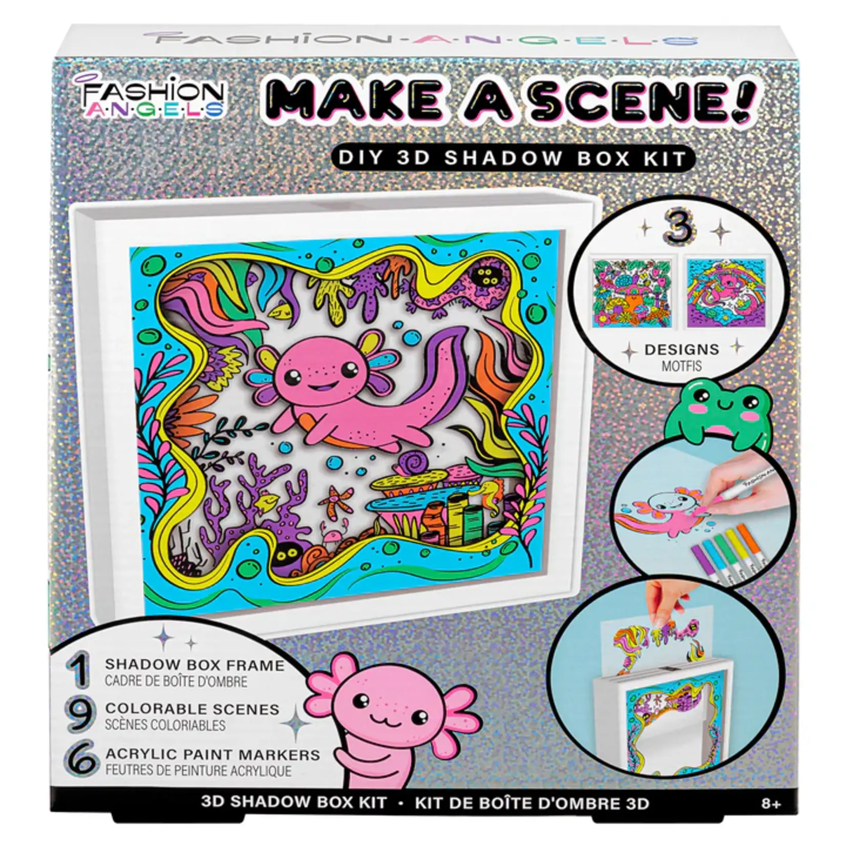 Fashion Angels MAKE A SCENE AXOLOTL SHADOW BOX KIT