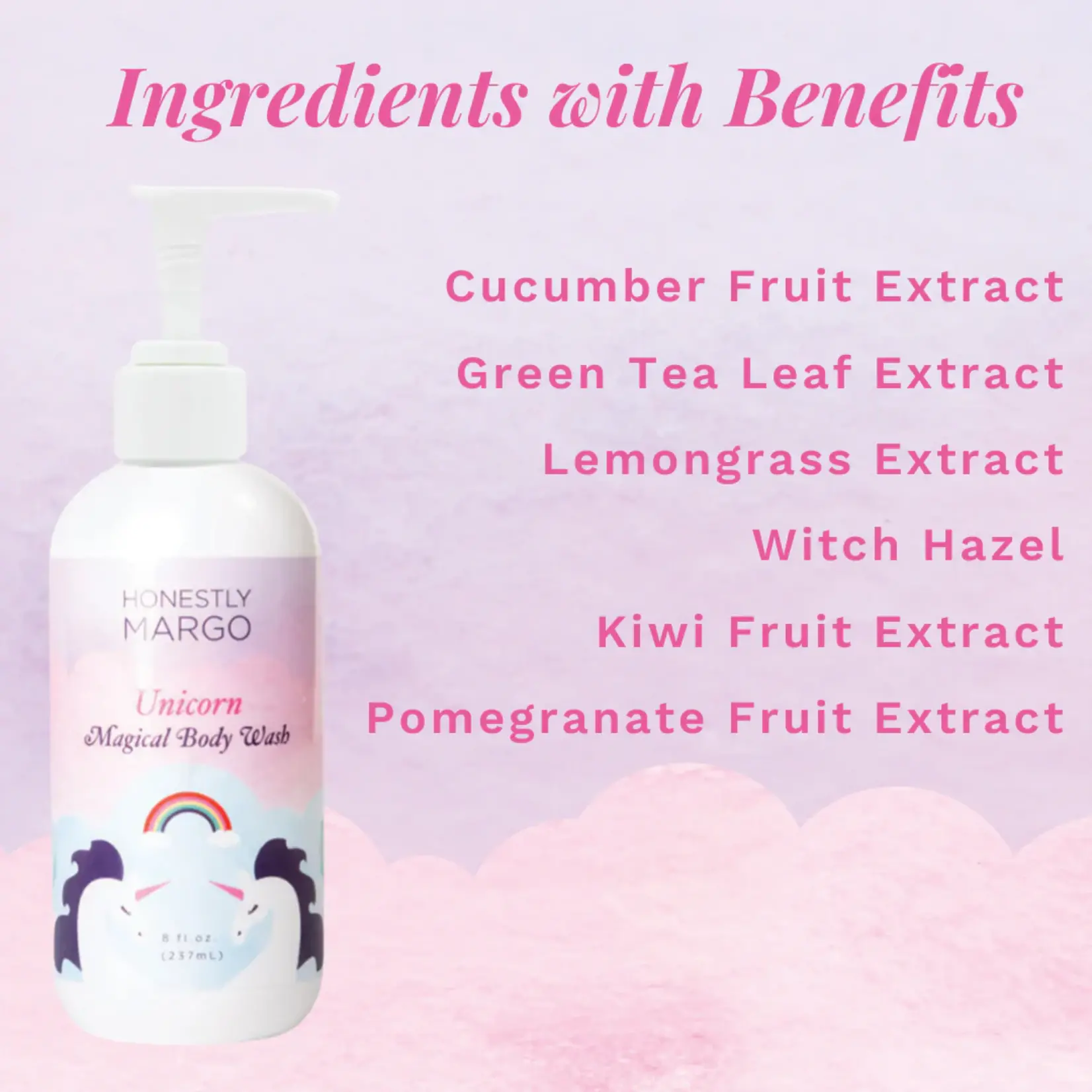 Honestly Margo Unicorn Fruity Dreamsicle Magical Body Wash