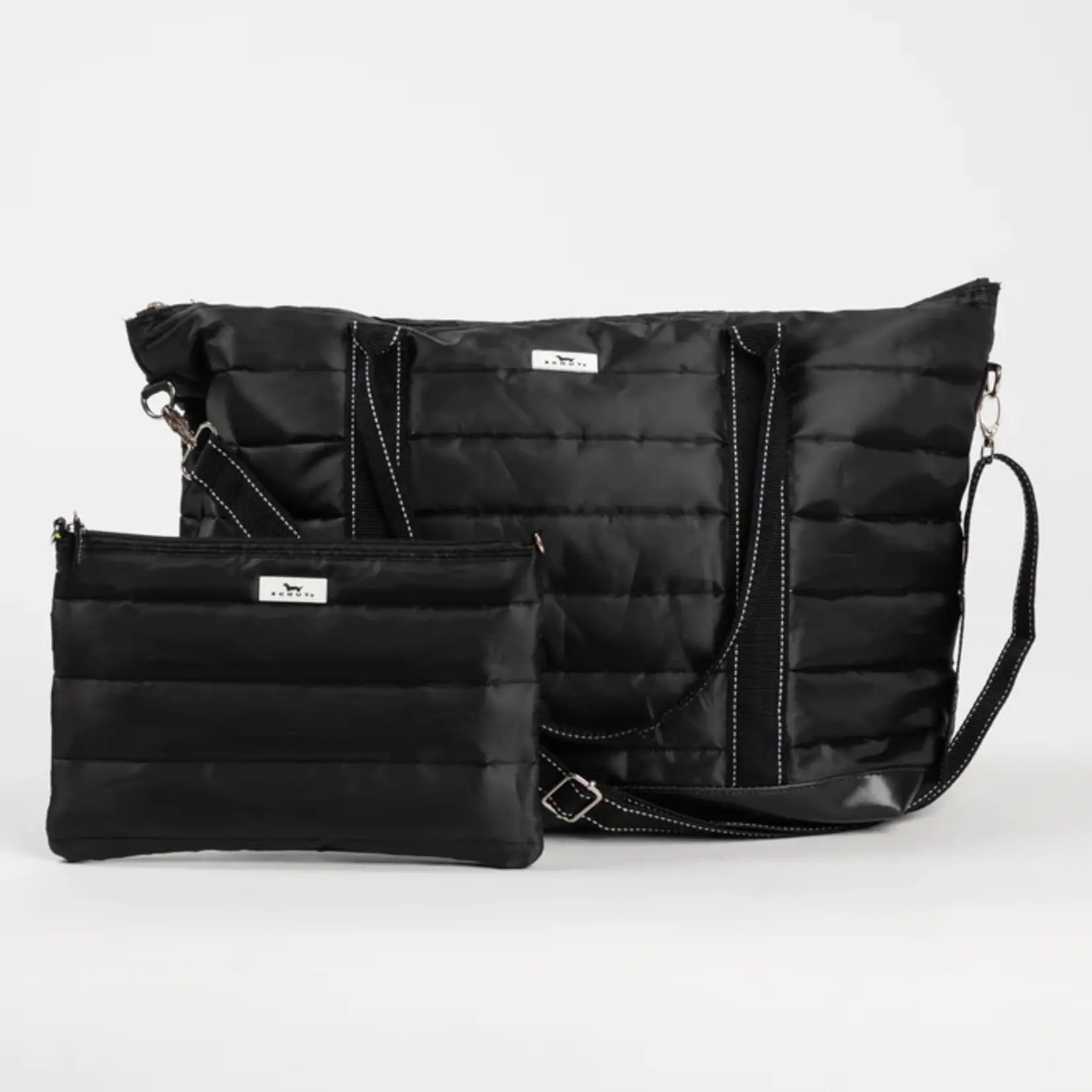 SCOUT Bags Triple Advisor Travel Bag Large with Pouch Black Puffer
