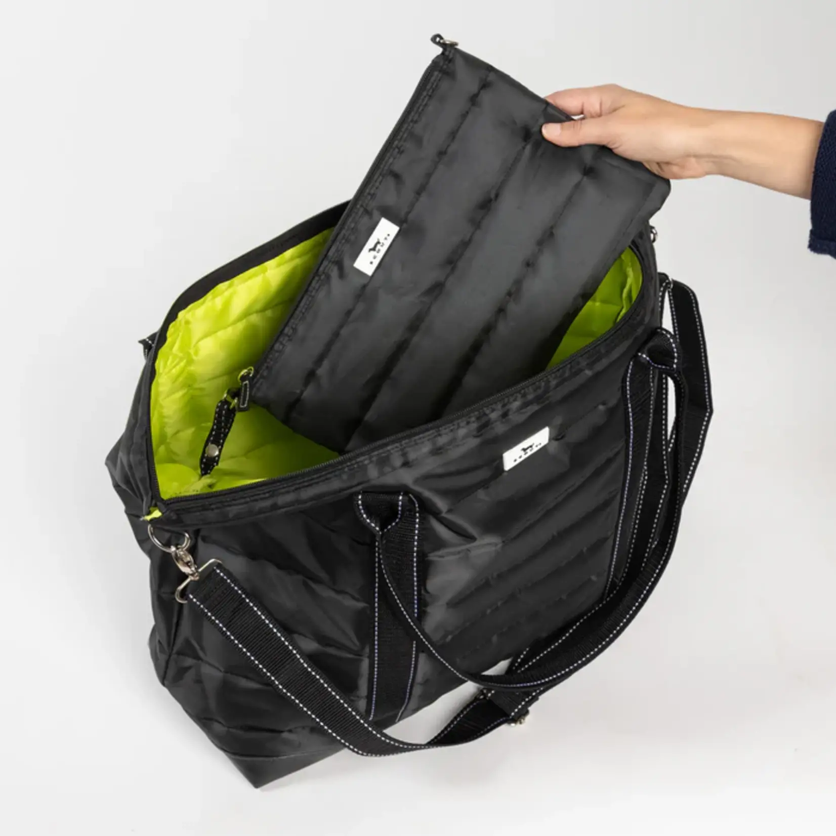 SCOUT Bags Triple Advisor Travel Bag Large with Pouch Black Puffer