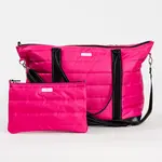 SCOUT Bags Triple Advisor Travel Bag Large Bag with Pouch Pink Puffer