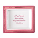 Two's Company A Girl Should Be Classy And Fabulous Tray in Gift Box