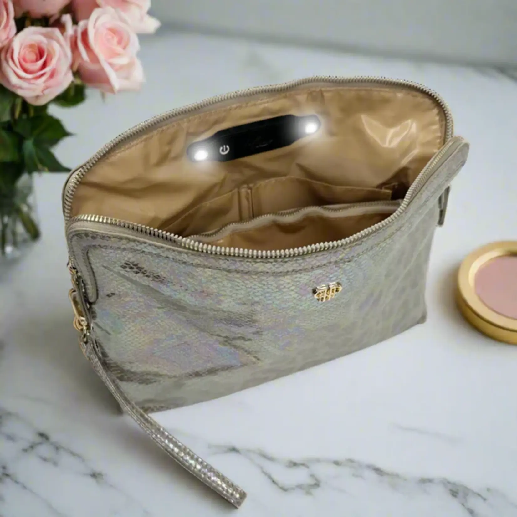 PurseN Litt Makeup Case Glimmer Leopard