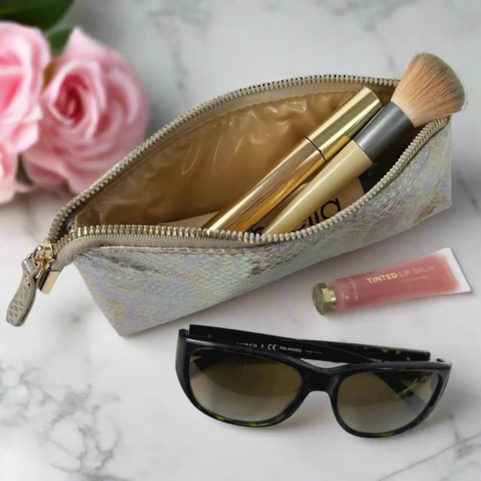 PurseN Sleek Stash Case Glimmer Leopard