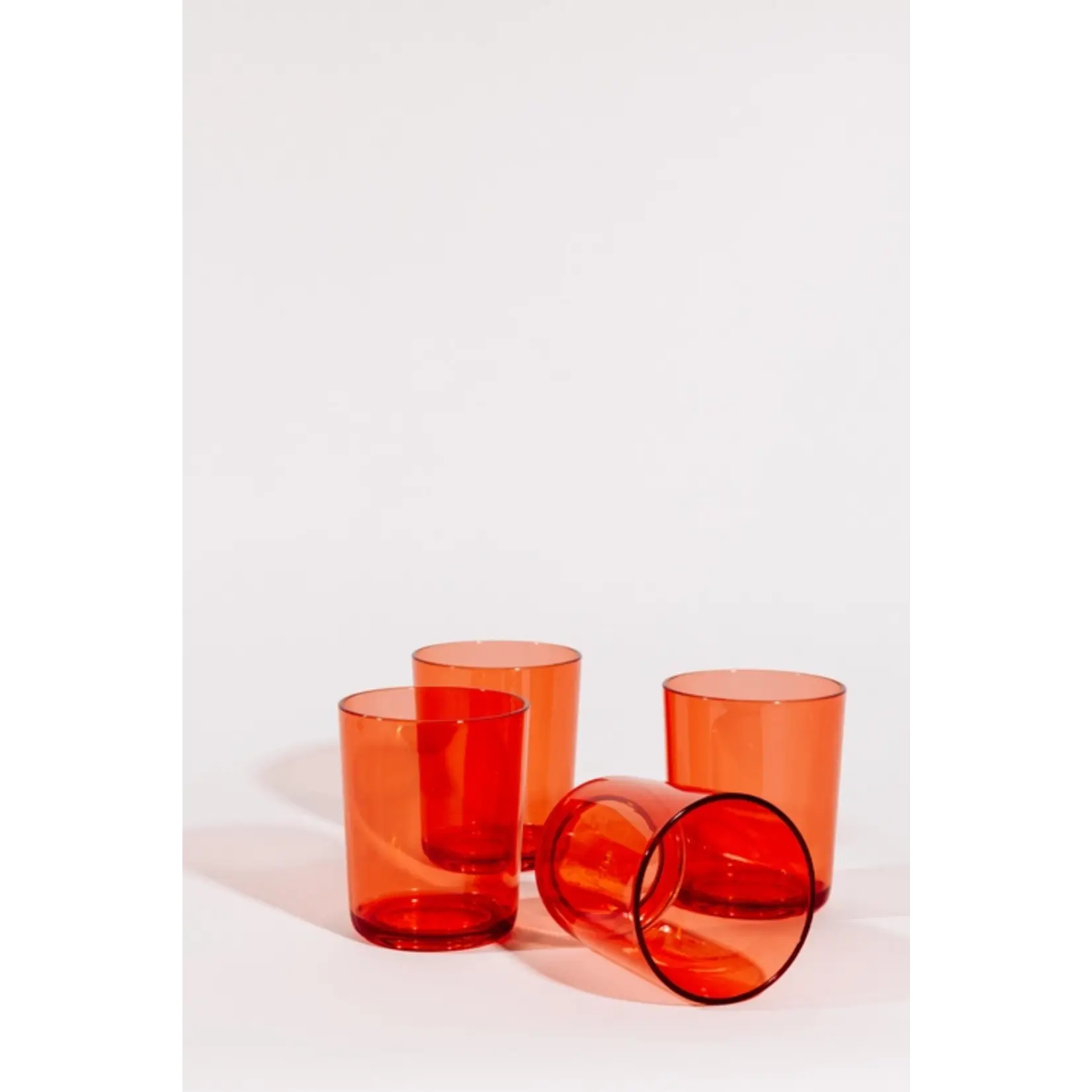 El Arroyo Set of 4 Acrylic Cups Coral