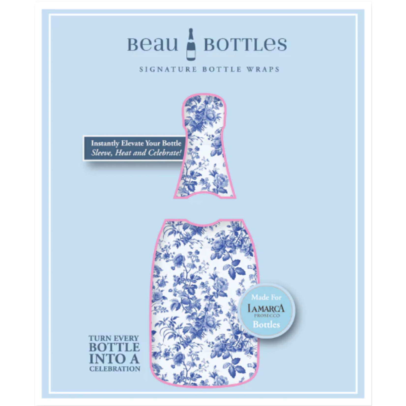 Beau Bottles Beau Bottles Grandmillenial Blue Floral - La Marca Edition