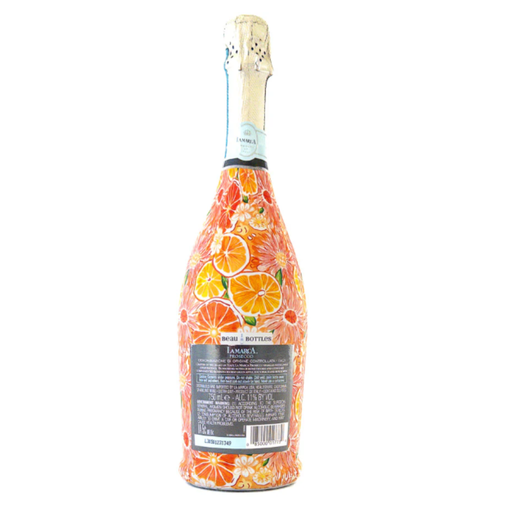 Beau Bottles Beau Bottles Preppy Watercolor Oranges- La Marca Edition