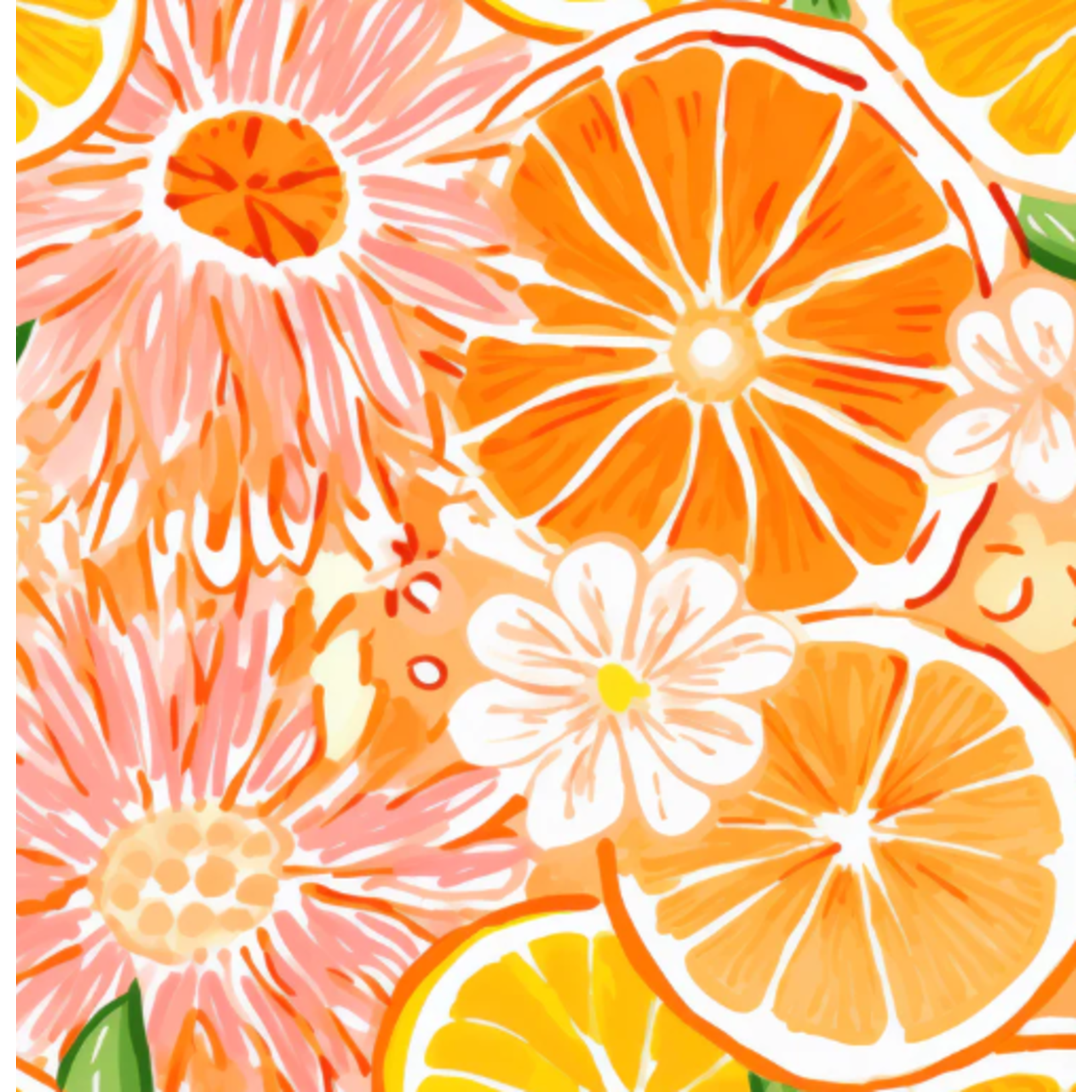Beau Bottles Beau Bottles Preppy Watercolor Oranges- La Marca Edition