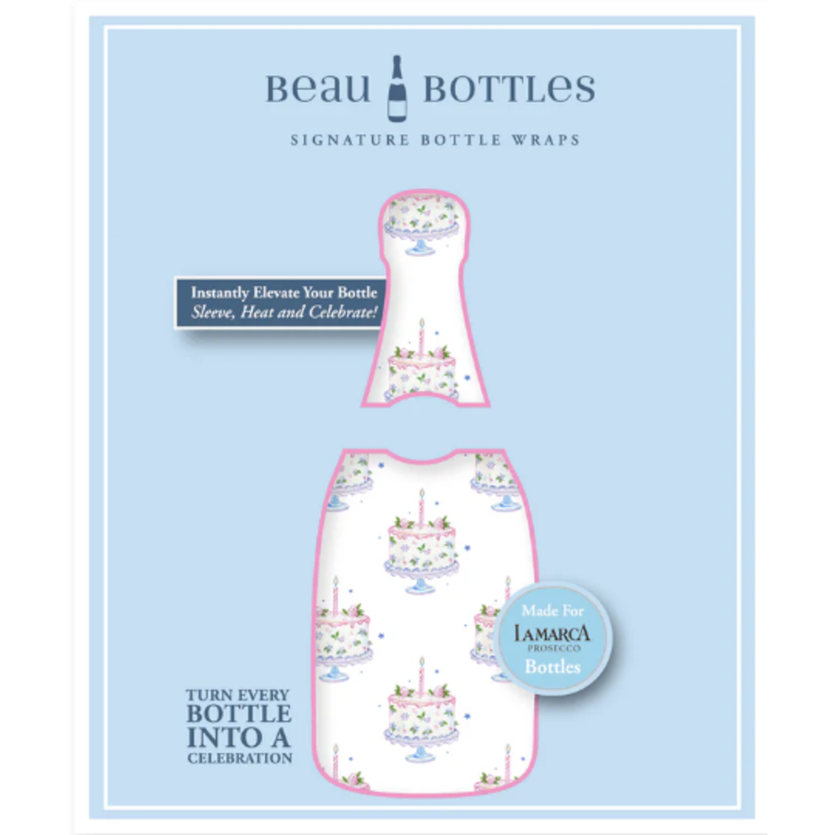 Beau Bottles Beau Bottles Grandmillenial Pastel Birthday Cakes-La Marca Edition
