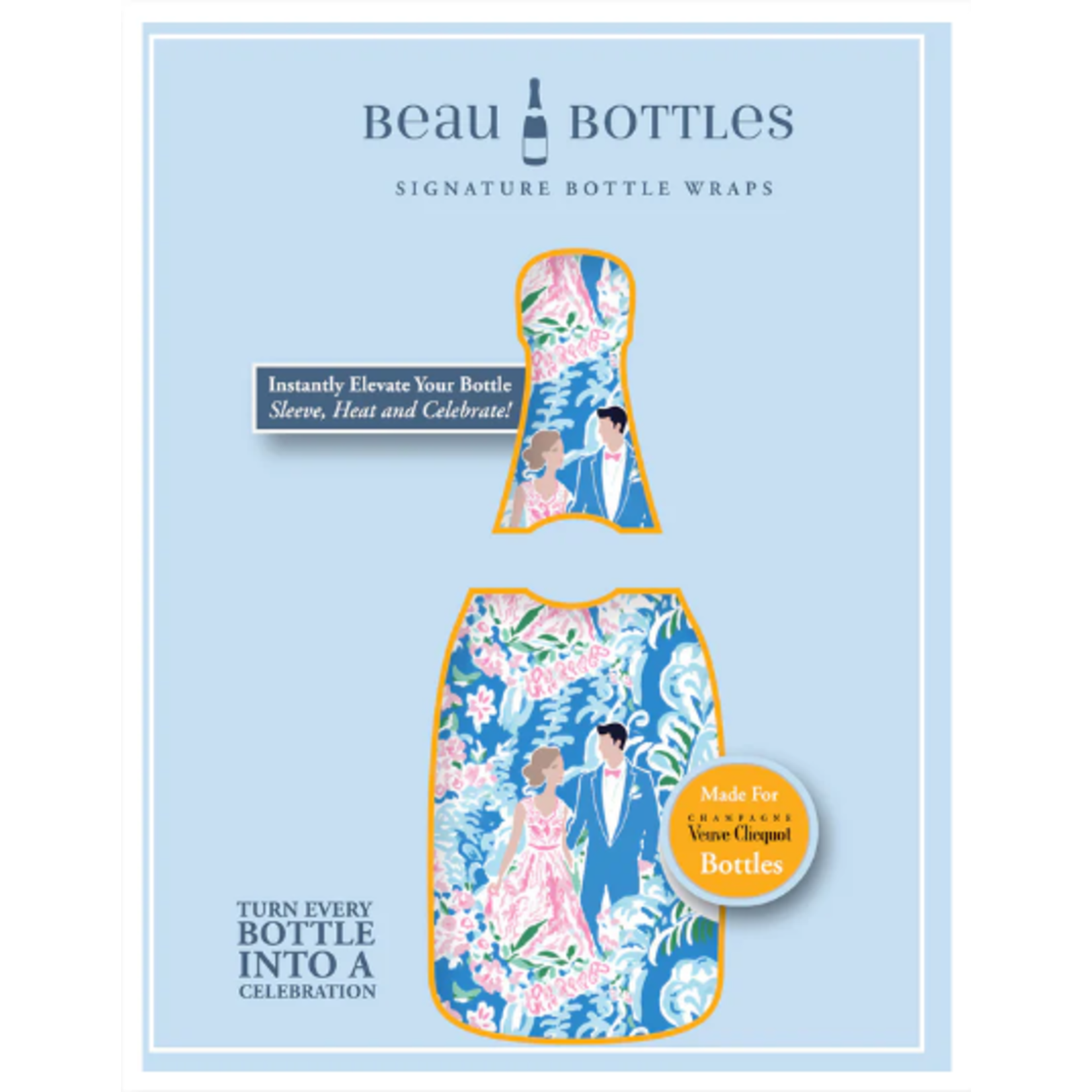 Beau Bottles Beau Bottles Preppy Bride and Groom - Veuve Edition