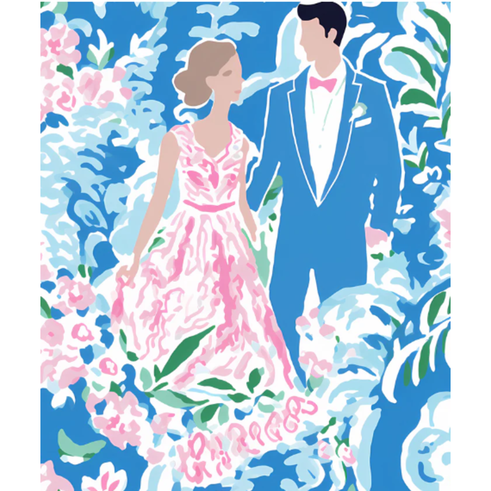 Beau Bottles Beau Bottles Preppy Bride and Groom - Veuve Edition